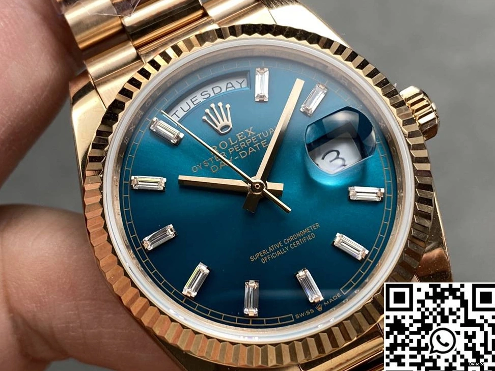 Tungsten Steel Rose Gold Rolex Date Dial v5 QF M128235-0085 Blue Day Factory 36mm 0312